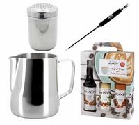 Pack Latte Art Barista : Pichet En Inox, Stylo, Saupoudreuse Et Sirops Monin