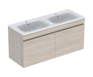 Pack lav slim 130 cm + mbl Geberit Renova Plan 1T 1T à l'angl. Noyer carya EBERIT 501.918.00.1