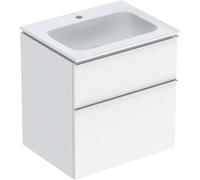 Pack lav slim 60 cm avc mbl Geberit iCon 2Tet siphon poignée Chrome Blanc br. - GEBERIT 502.335.01.2