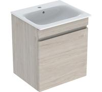 Pack lav slim 60 cm avc mbl Geberit Renova Plan 1T 1T à l'angl. Noyer carya EBERIT 501.915.00.1