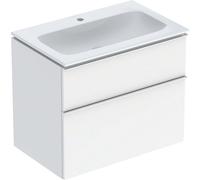 Pack lav slim 75 cm avc mbl Geberit iCon 2Tet siphon poignée Chrome Blanc br. - GEBERIT 502.336.01.2