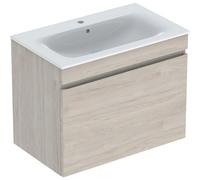 Pack lav slim 80 cm avc mbl Geberit Renova Plan 1T 1T à l'angl. Noyer carya EBERIT 501.916.00.1