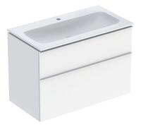 Pack lav slim 90 cm avc mbl Geberit iCon 2T et siphon poignée Blanc Blanc br. - GEBERIT 502.337.01.1