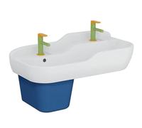 Pack lavabo pour enfant VITRA Sento Kids 85 cm + cache siphon + Mitigeur lavabo jaune et vert
