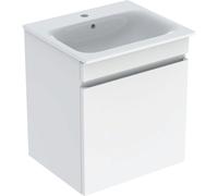 Pack lavabo slim 60 cm avc meuble Geberit Renova Plan 1T 1T à l'angl. Blanc br. - GEBERIT 501.915.01.1