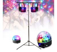 Pack light DJ 4 jeux de lumière + 1 Portique DJ robuste - PA DJ SONO MIX LED idéal soirée anniversaire mariage - BAR CLUB