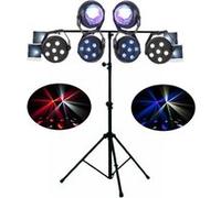 PARTY LIGHT - Pack light DJ 6 jeux de lumière compacts et puissants + 1 Portique DJ robuste - PA DJ SONO MIX LED idéal soirée anniversaire mariage - Bar led club disco