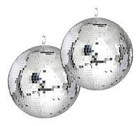 Pack Light Ibiza MB020 Sono éclairage DJ Light Fête Mariage Anniversaire - 2 Enormes Boules à facettes 50 cm