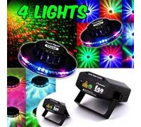 PACK Light PARTY 4 Effets FestiNight OVNI LED RVB + 2 Las jeux de lumières EGO Rouge/Vert