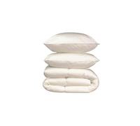 Pack linge de lit Microfibre - 1 Couette 200x200 cm + 2 Oreillers 60x60 cm blanc