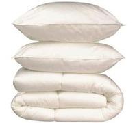 Pack linge de lit Microfibre - 1 Couette chaude 220x240 cm + 2 Oreillers 60x60 cm blanc Blanc G