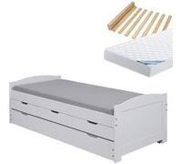 Pack Lit à Tiroirs 90x200 + 1 Matelas Ibiza - SYDNEY - ALTOBUY G