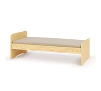 Pack Lit Avec Matelas Bois Massif Talia Bois 90X200