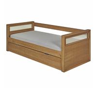 Pack Lit Banquette Gigogne Avec Matelas Bois Massif Cobi Bois 90X200