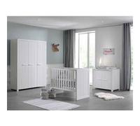Pack Lit Bébé 60x120cm + Commode + Armoire 3P - GASTON - ALTOBUY Blanc G