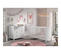 VIPACK - AMORI ensemble de 3 pcs. composé de : Lit bébé 60x120 cm, commode avec 3 tiroirs, plan à langer, laqué blanc