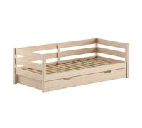 Vipack Lit capitaine Maggie 90 x 200 – pin massif, pin laiteux – avec coffre