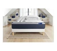 Pack lit complet 160x200 cm - Matelas + Sommier Blanc (en kit) + 2 oreillers + Couette - Actiflex Ma