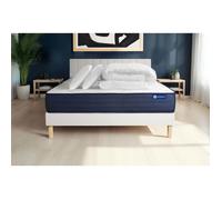 Pack prêt a dormir matelas ACTILATEX LIFE 160x200 cm Latex et Memoire de forme + sommier KIT blanc + 2 oreillers + couette