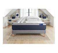Pack prêt a dormir matelas Ressorts ensaches+Memoire de forme ACTIFLEX MAX 160x200cm + sommier KIT gris + 2oreillers+couette