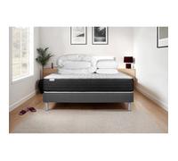 Pack prêt a dormir VITALMEMO ONE 160 x 200 cm sommier Kit gris