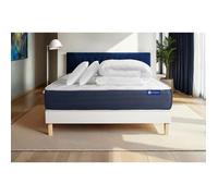 Pack lit complet 180x200 cm - Matelas + Sommier Blanc (en kit) + 2 oreillers + Couette - Actilatex S