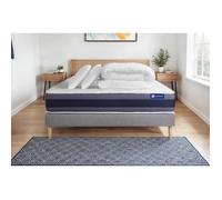 Pack lit complet 180x200 cm - Matelas + Sommier Gris (en kit) + 2 oreillers + Couette - Actimemo Mor