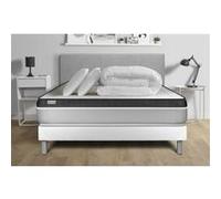 Pack prêt a dormir VITAL ERGO 140 x 190 cm sommier Kit blanc