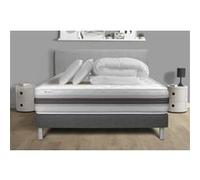 Pack lit complet - Matelas 140x190 cm + Sommier tapissier à lattes (en kit) + 2 oreillers + Couette - Vitalmemo Back G
