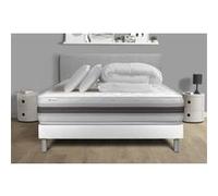 Pack lit complet - Matelas 140x190 cm + Sommier tapissier à lattes (en kit) + 2 oreillers + Couette - Vitalmemo Back G