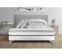 Pack lit complet - Matelas 140x200 cm + Sommier tapissier à lattes (en kit) + 2 oreillers + Couette - Vital Relax