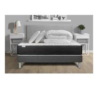 Pack lit complet - Matelas 140x200 cm + Sommier tapissier à lattes (en kit) + 2 oreillers + Couette - Vitalmemo One G