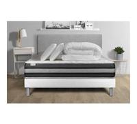 Pack lit complet - Matelas 140x200 cm + Sommier tapissier à lattes (en kit) + 2 oreillers + Couette - Vitalspring Zen G