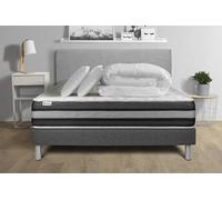 Pack prêt a dormir VITALSPRING ZEN 140 x 200 cm sommier Kit gris