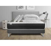 Pack prêt a dormir VITALSPRING 140 x 200 cm sommier Kit gris