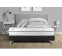 Pack lit complet - Matelas 160x200 cm + Sommier tapissier à lattes (en kit) + 2 oreillers + Couette - Vital Spa