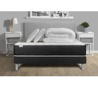 Pack prêt a dormir VITALMEMO ONE 160 x 200 cm sommier Kit noir
