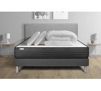 Pack prêt a dormir VITALPOWER 180 x 200 cm sommier Kit gris