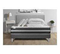 Pack lit complet - Matelas 180x200 cm + Sommier tapissier à lattes (en kit) + 2 oreillers + Couette - Vitalspring Zen G
