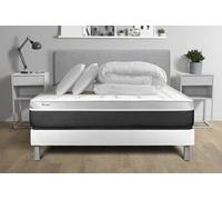 Pack lit complet - Matelas 200x200 cm + Sommier tapissier à lattes (en kit) + 2 oreillers + Couette - Vital Soft