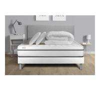 Vitalit Pack lit complet VITAL SPA 200x200 cm Matelas + Sommier (kit) + 2 oreillers + Couette Blanc