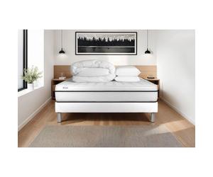 Pack lit complet - VITALIT - VITAL SPA - 140x190 cm - Mousse mémoire 24 cm - Sommier à lattes blanc (kit)
