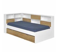 Pack Lit Cosy Gigogne Avec 2 Matelas Play Blanc Et Bois 90X190