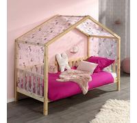 Pack - Lit Enfant Cabane & Matelas "Dallas III" 90x200cm Naturel