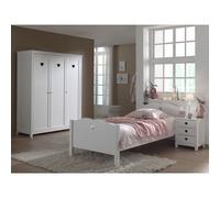 Pack - Lit Enfant, Chevet & Armoire "Amori" Blanc