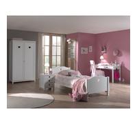 Pack - Lit Enfant, Chevet, Armoire & Bureau "Amori I" Blanc