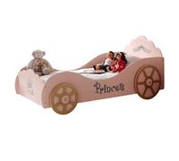 Pack - Lit Enfant & Matelas "Voiture" 90x200cm Rose