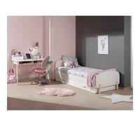 Vipack Kiddy Lit Simple Et Sommier 90x200cm Blanc + Lit Gigogne + Bureau