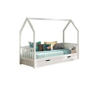 Pack - Lit Enfant & Tiroir-Lit "Cabane" 90x200cm Blanc