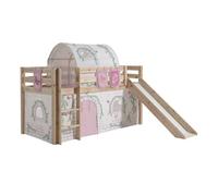 Pack - Lit Enfant Toboggan Tente Tunnel & 3 Pochettes ""Pino Birdy"" Naturel
